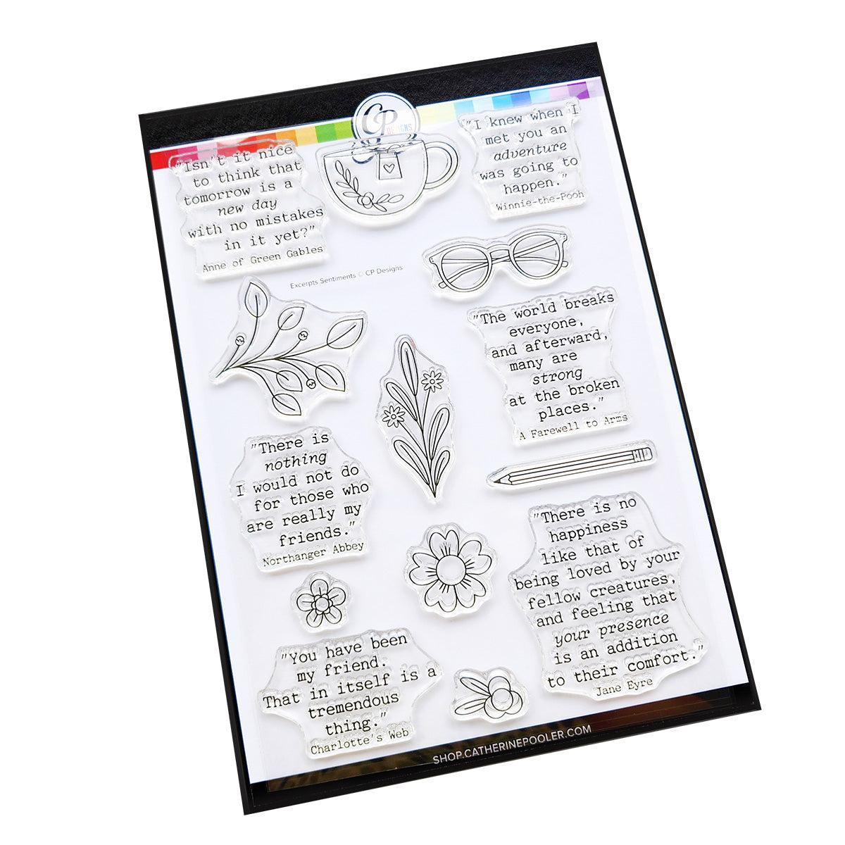 Catherine Pooler Designs - Clear Stamps - Excerpts Sentiments-ScrapbookPal