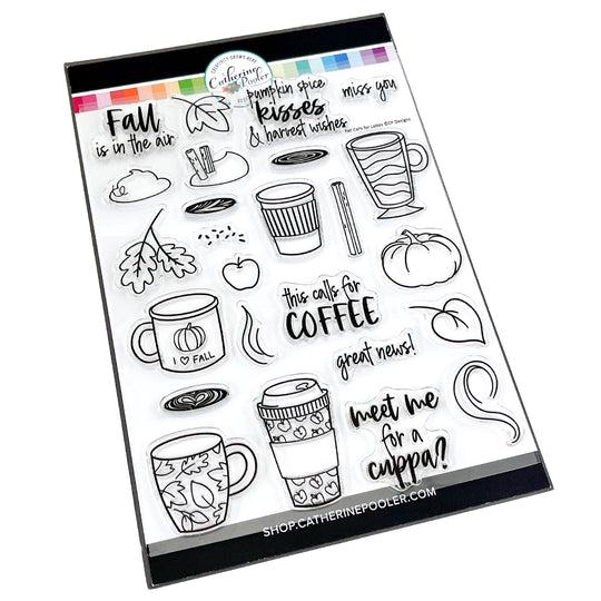 Catherine Pooler Designs - Clear Stamps - Fall Calls for Lattes-ScrapbookPal