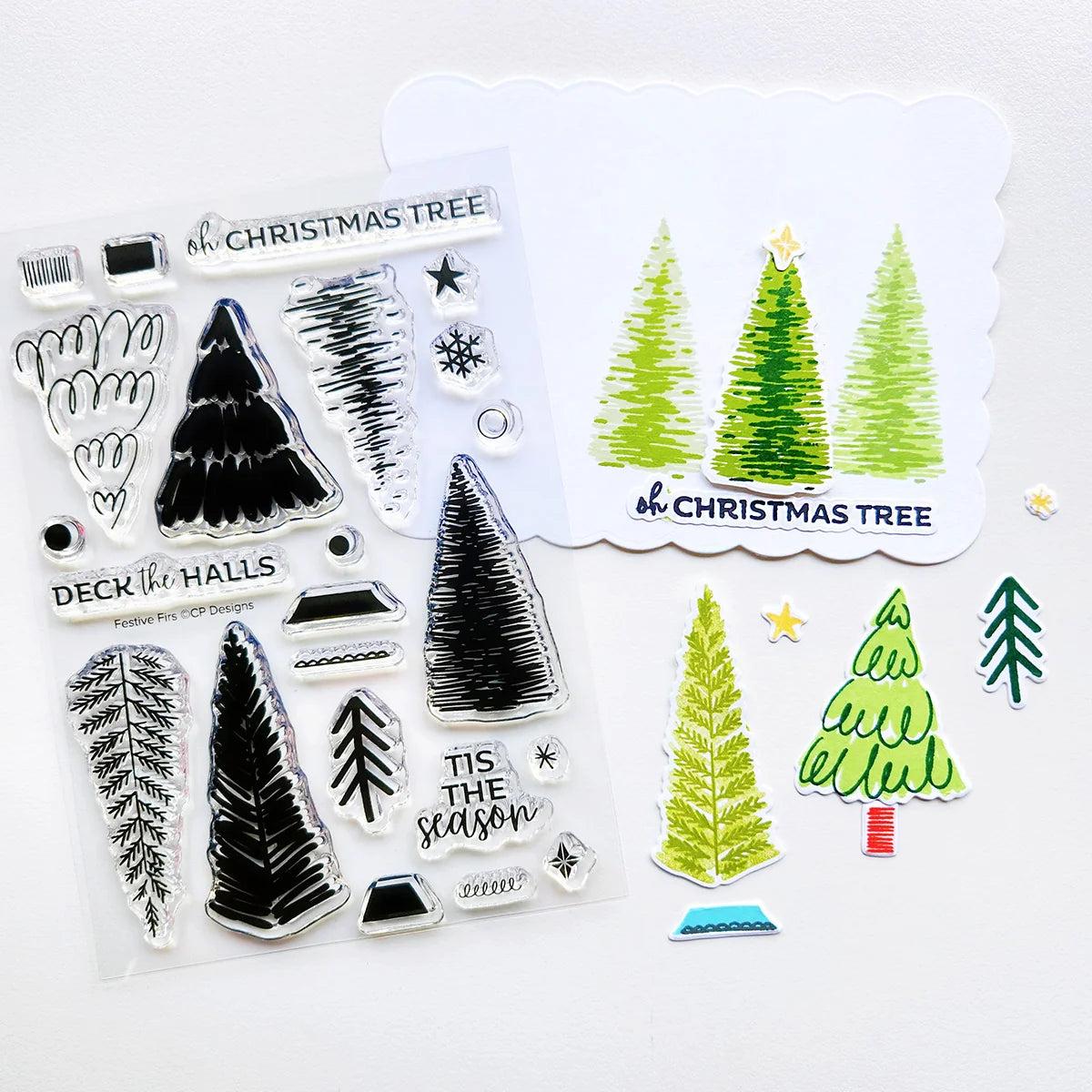 Catherine Pooler Designs - Clear Stamps - Festive Firs-ScrapbookPal