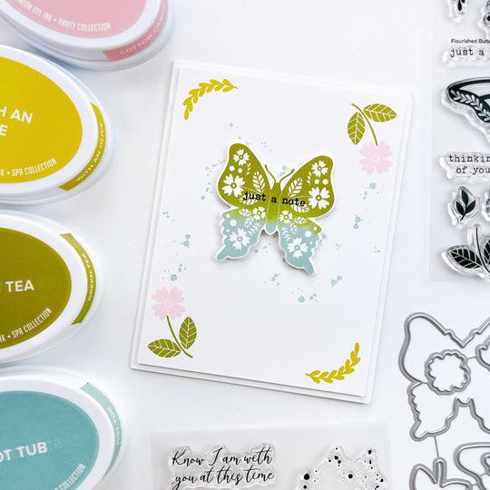 Catherine Pooler Designs - Clear Stamps - Flourished Butterflies-ScrapbookPal
