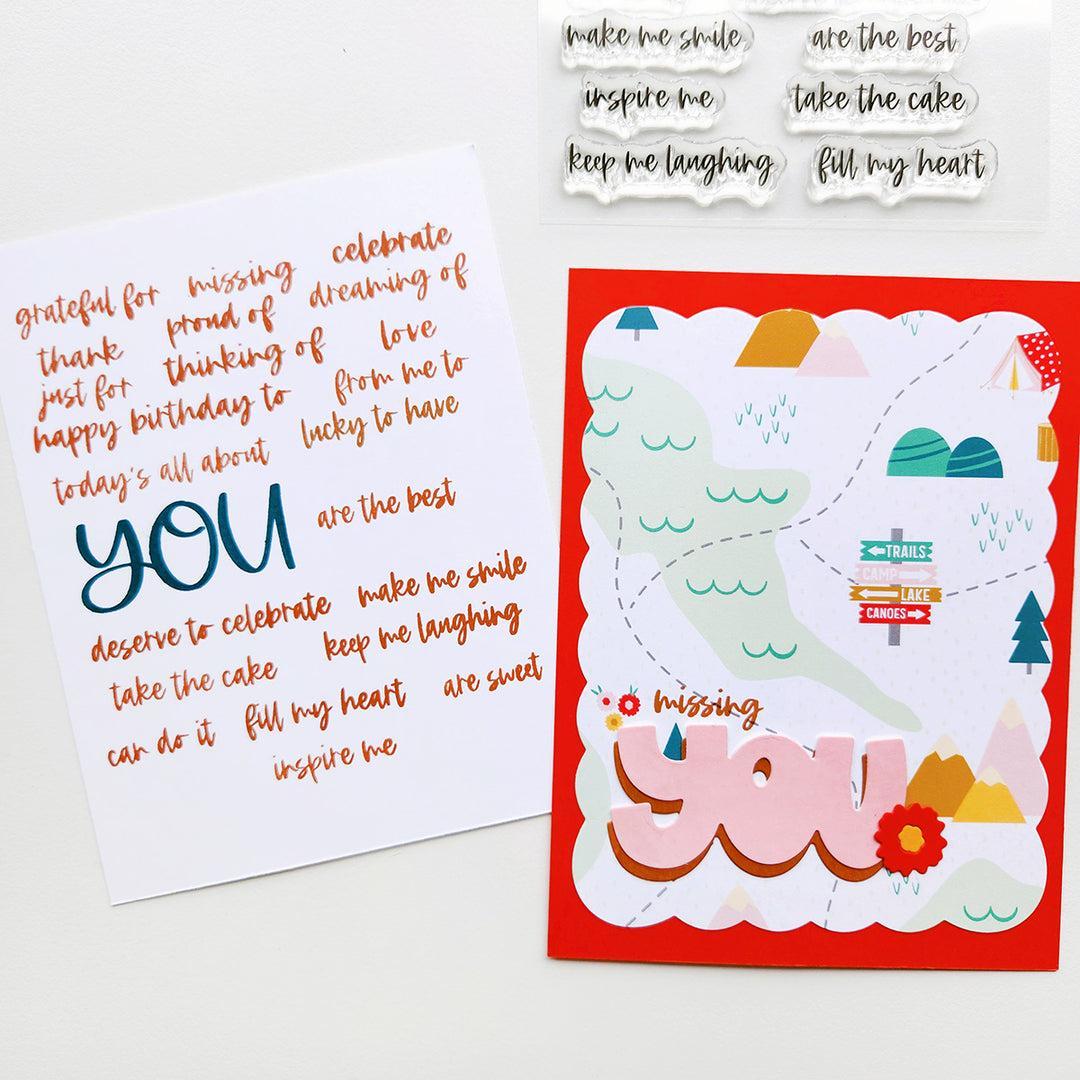 Catherine Pooler Designs - Clear Stamps - From Me to You Sentiments-ScrapbookPal