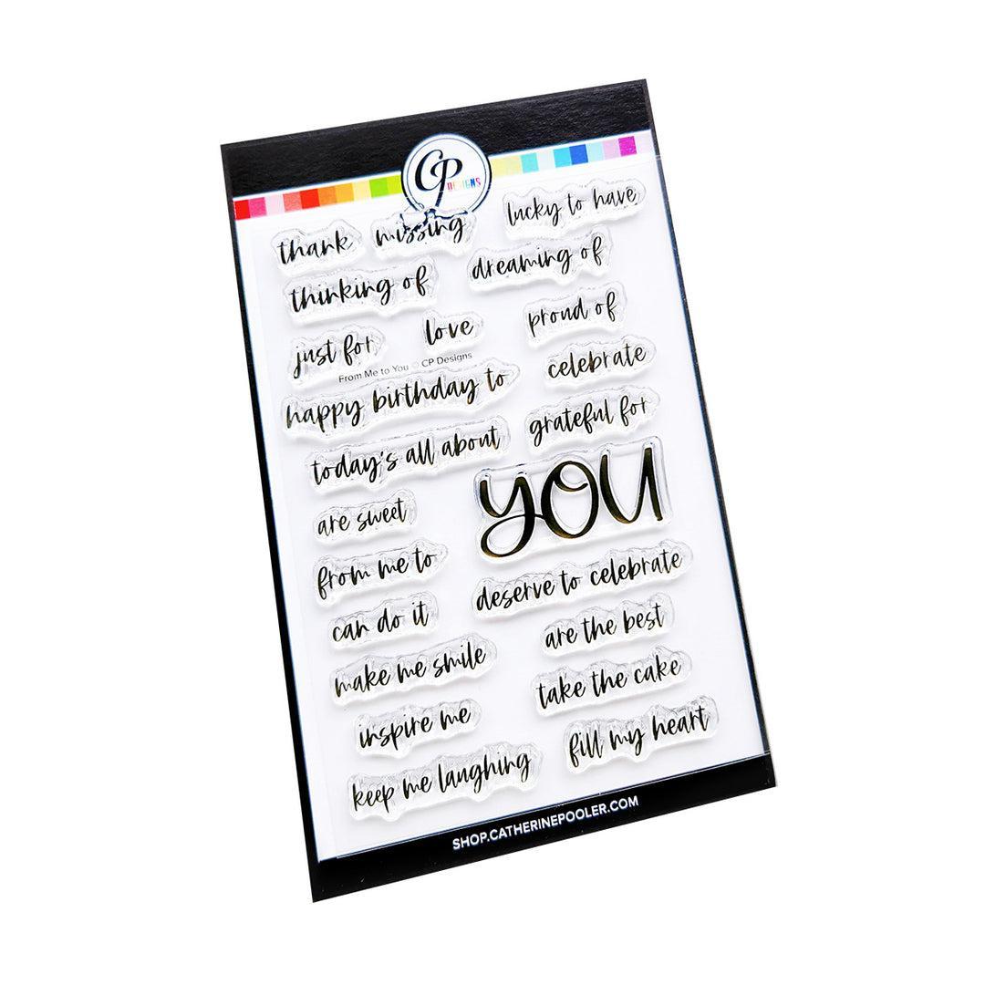 Catherine Pooler Designs - Clear Stamps - From Me to You Sentiments-ScrapbookPal