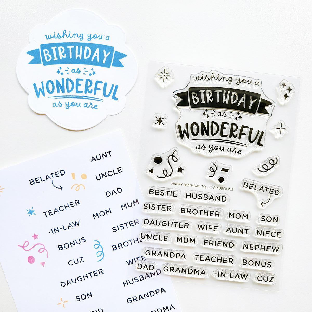 Catherine Pooler Designs - Clear Stamps - Happy Birthday To… Sentiments-ScrapbookPal