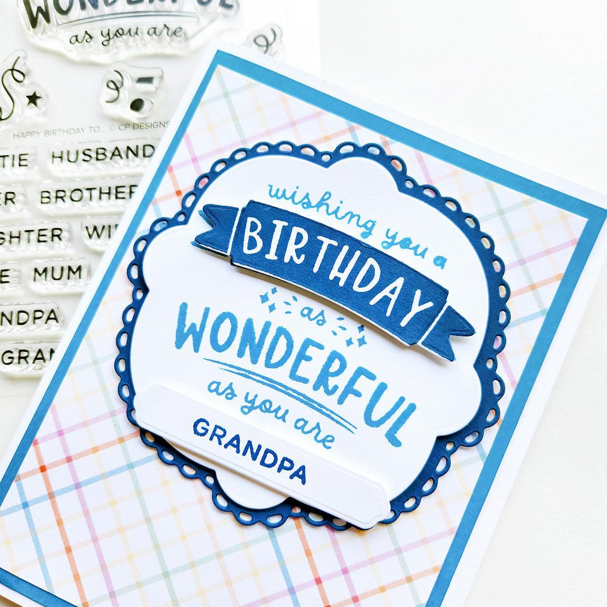 Catherine Pooler Designs - Clear Stamps - Happy Birthday To… Sentiments-ScrapbookPal