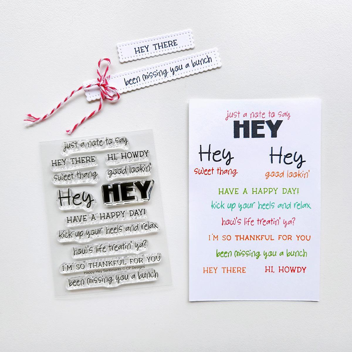 Catherine Pooler Designs - Clear Stamps - Happy Hey Sentiments-ScrapbookPal