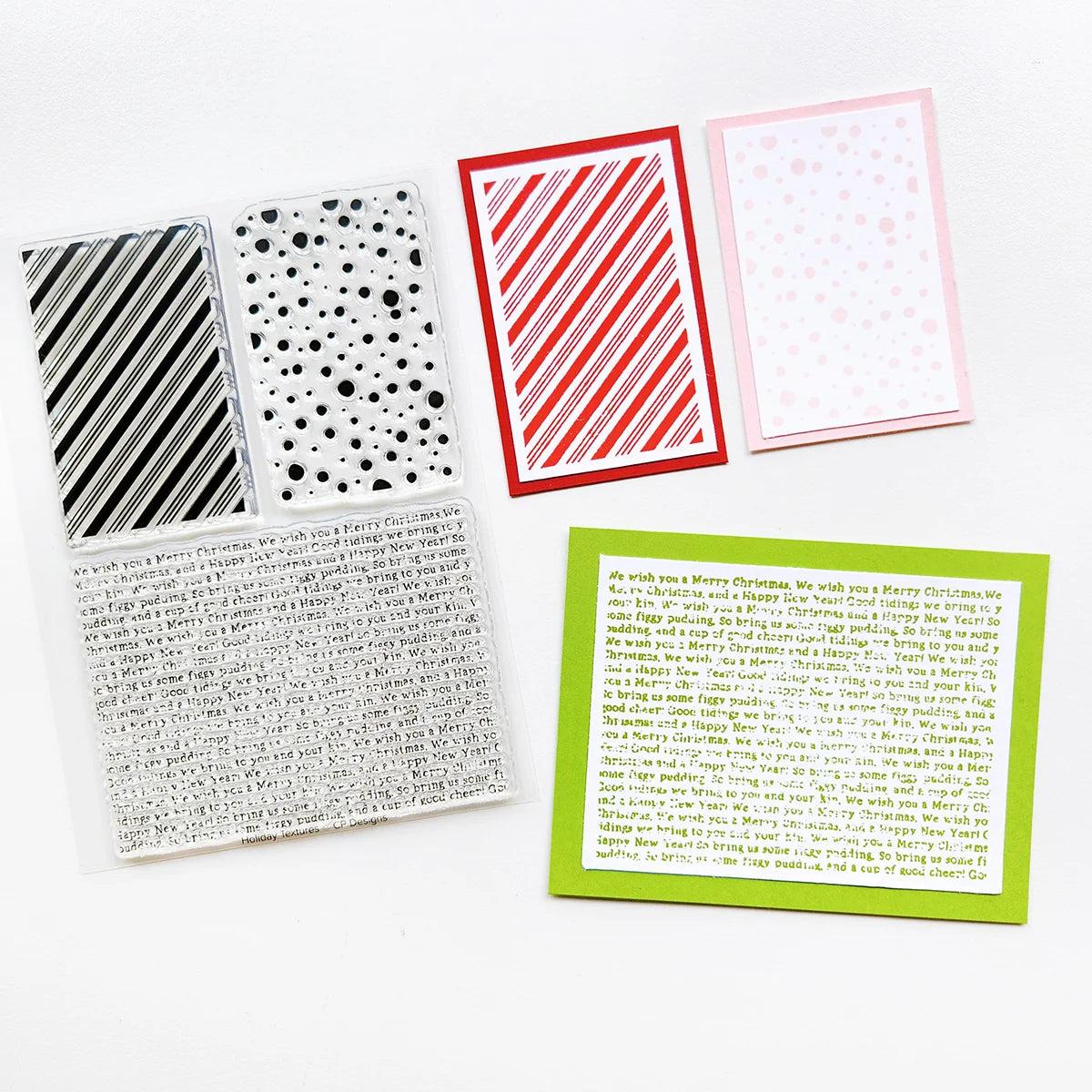 Catherine Pooler Designs - Clear Stamps - Holiday Textures-ScrapbookPal