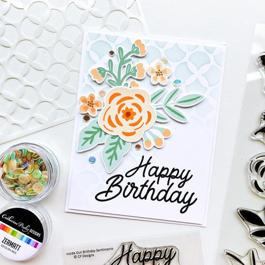 Catherine Pooler Designs - Clear Stamps - Inside Out Birthday Sentiments-ScrapbookPal