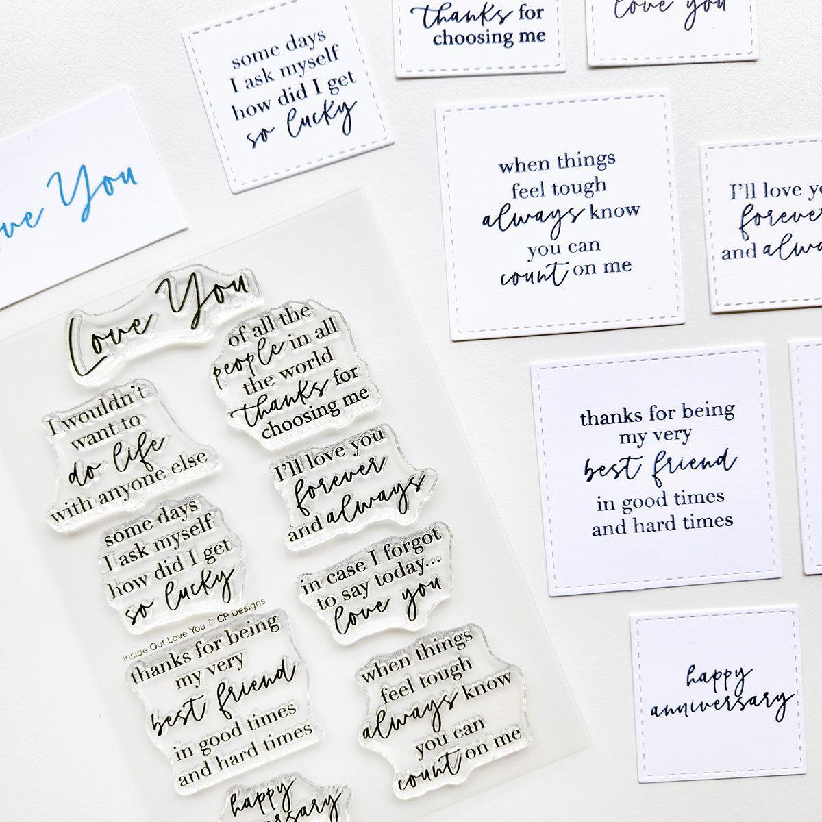 Catherine Pooler Designs - Clear Stamps - Inside Out Love You-ScrapbookPal