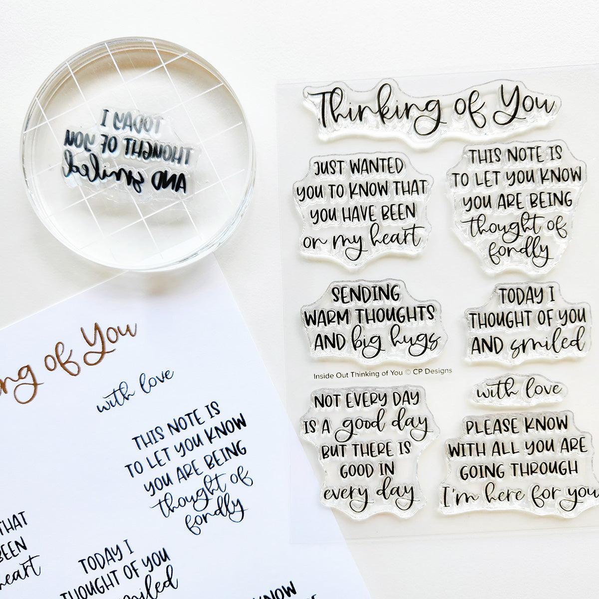 Catherine Pooler Designs - Clear Stamps - Inside Out Thinking of You Sentiments-ScrapbookPal