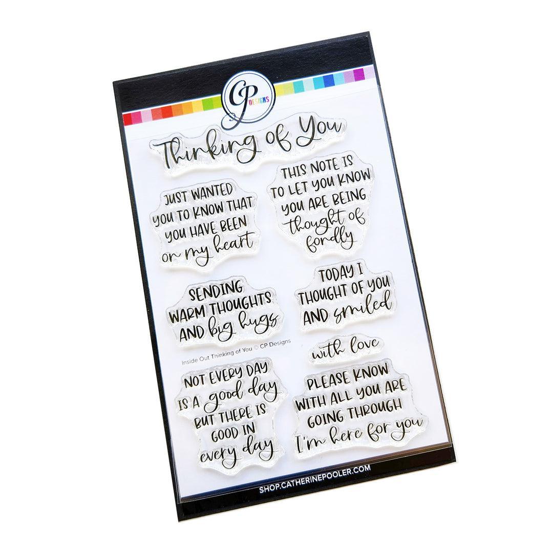 Catherine Pooler Designs - Clear Stamps - Inside Out Thinking of You Sentiments-ScrapbookPal