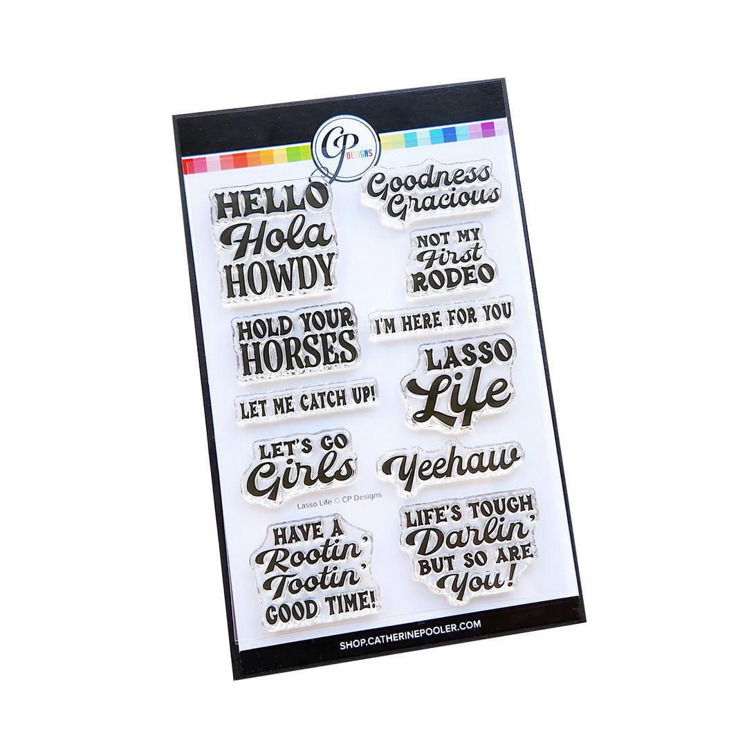 Catherine Pooler Designs - Clear Stamps - Lasso Life Sentiments-ScrapbookPal