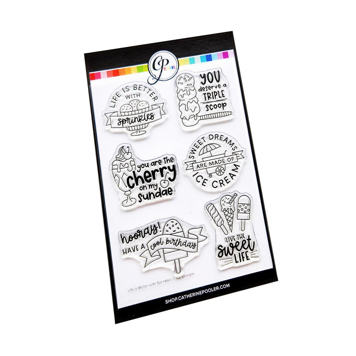 Catherine Pooler Designs - Clear Stamps - Life is Better with Sprinkles-ScrapbookPal