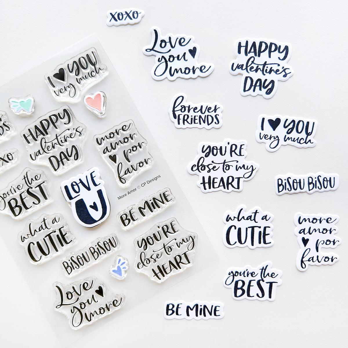 Catherine Pooler Designs - Clear Stamps - More Amor Sentiments-ScrapbookPal