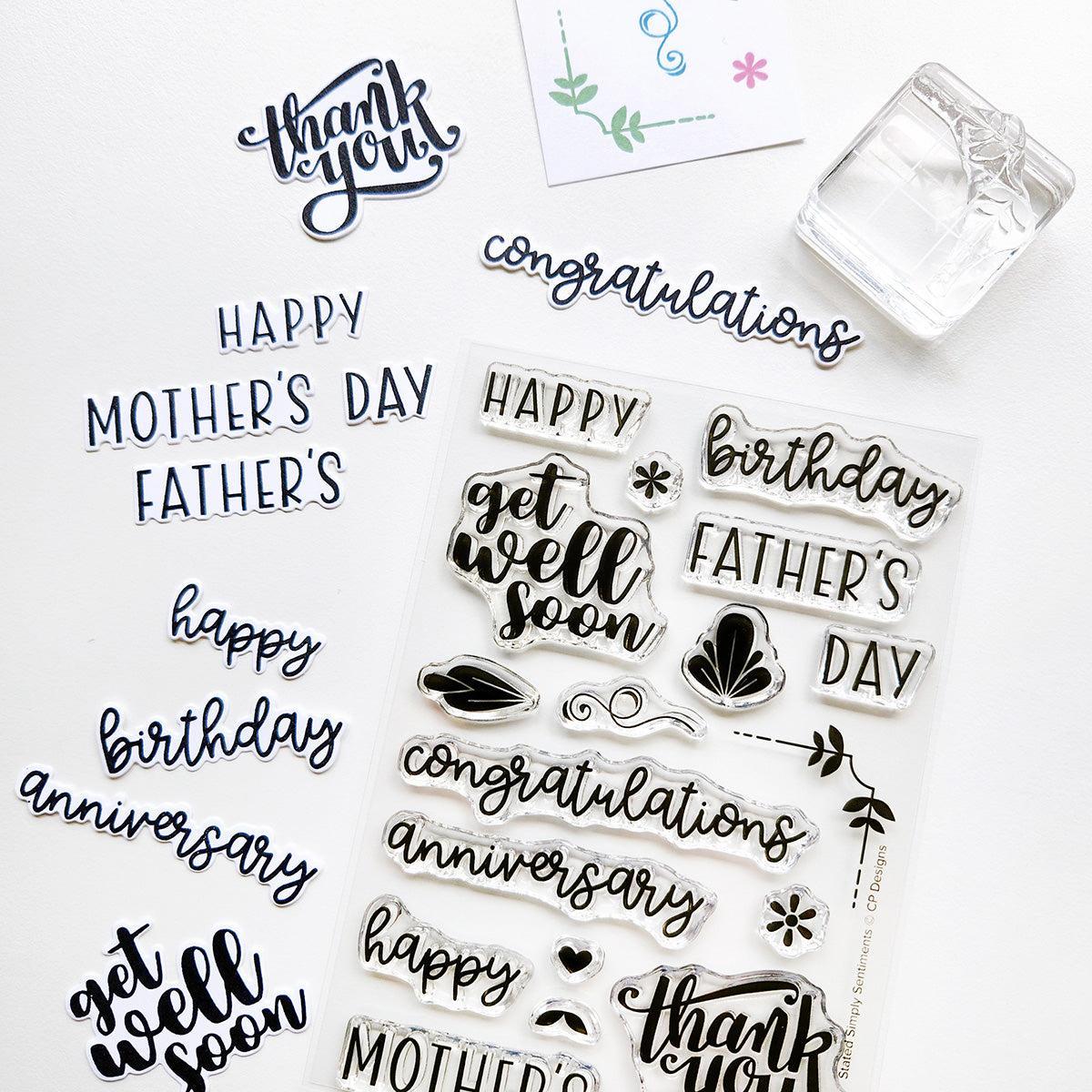 Catherine Pooler Designs - Clear Stamps - Stated Simply Sentiments-ScrapbookPal