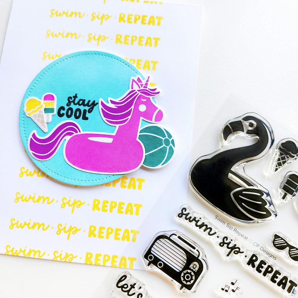 Catherine Pooler Designs - Dies - Swim Sip Repeat-ScrapbookPal
