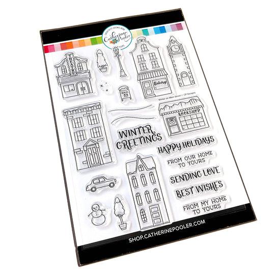 Catherine Pooler Designs - Clear Stamps - Winter On Main Street-ScrapbookPal