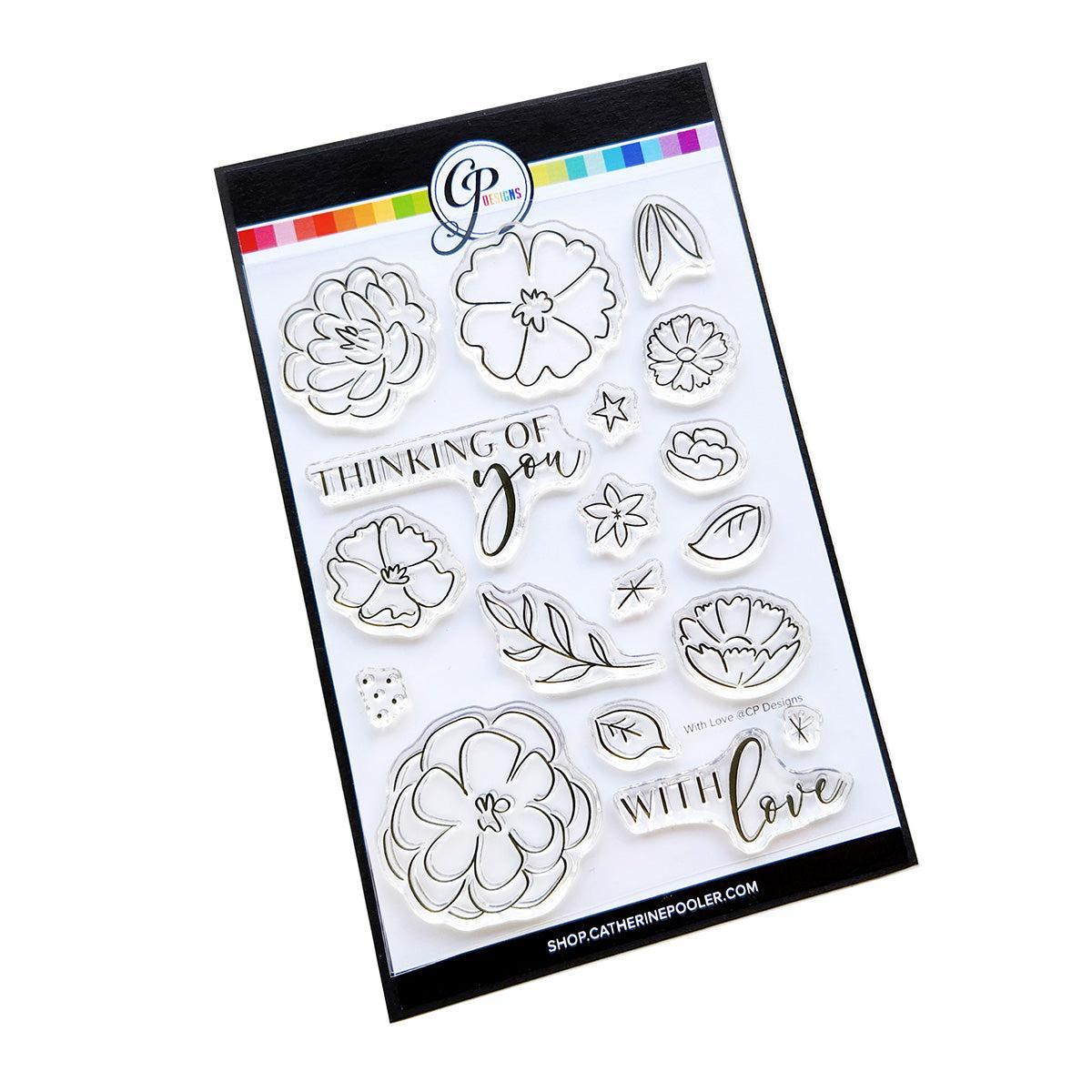 Catherine Pooler Designs - Clear Stamps - With Love Floral-ScrapbookPal