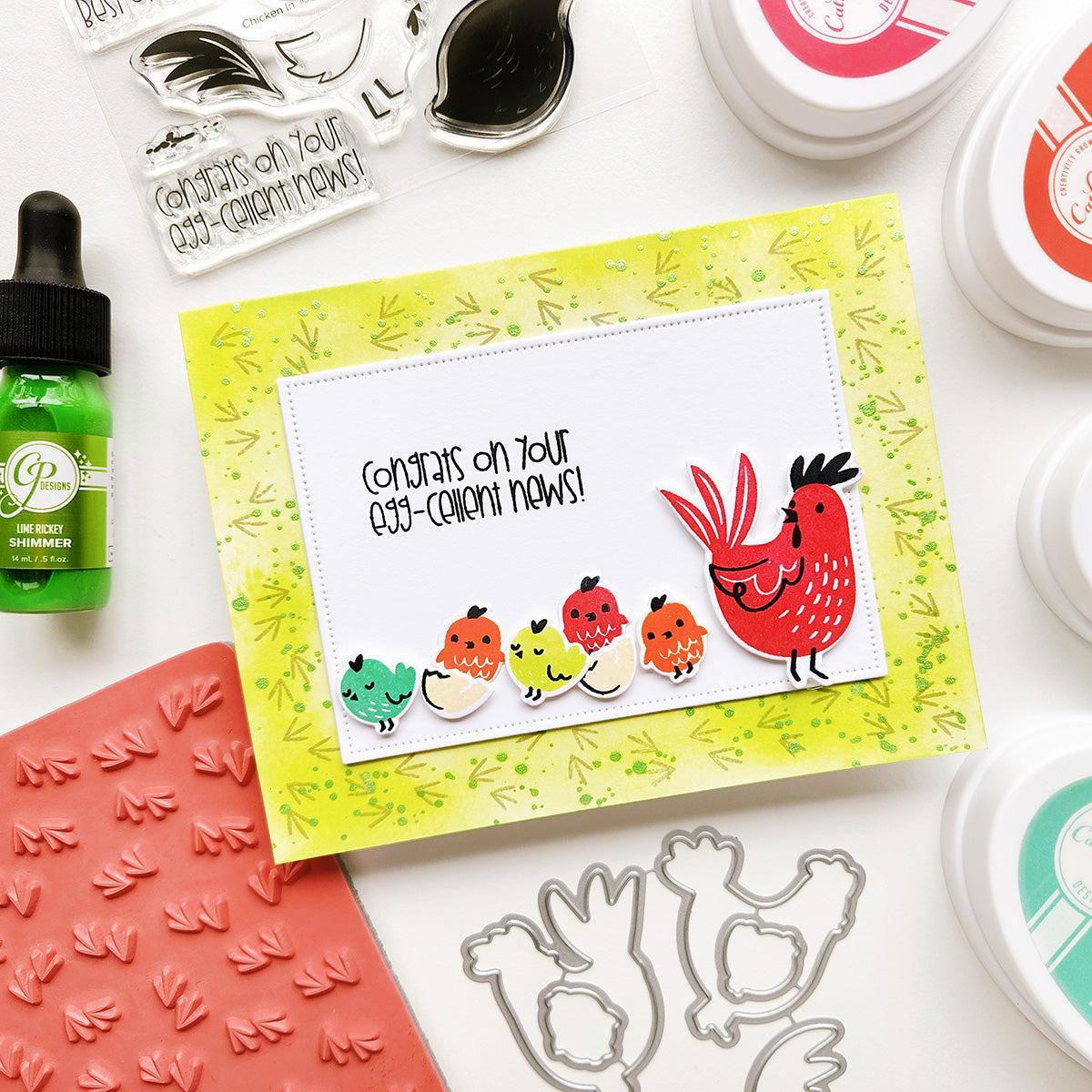 Catherine Pooler Designs - Cling Stamps - Chicken Scratch Background-ScrapbookPal