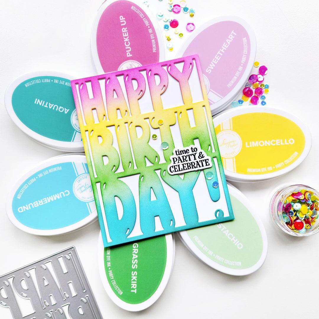 Catherine Pooler Designs - Dies - Balloon Letter Birthday Cover Plate-ScrapbookPal