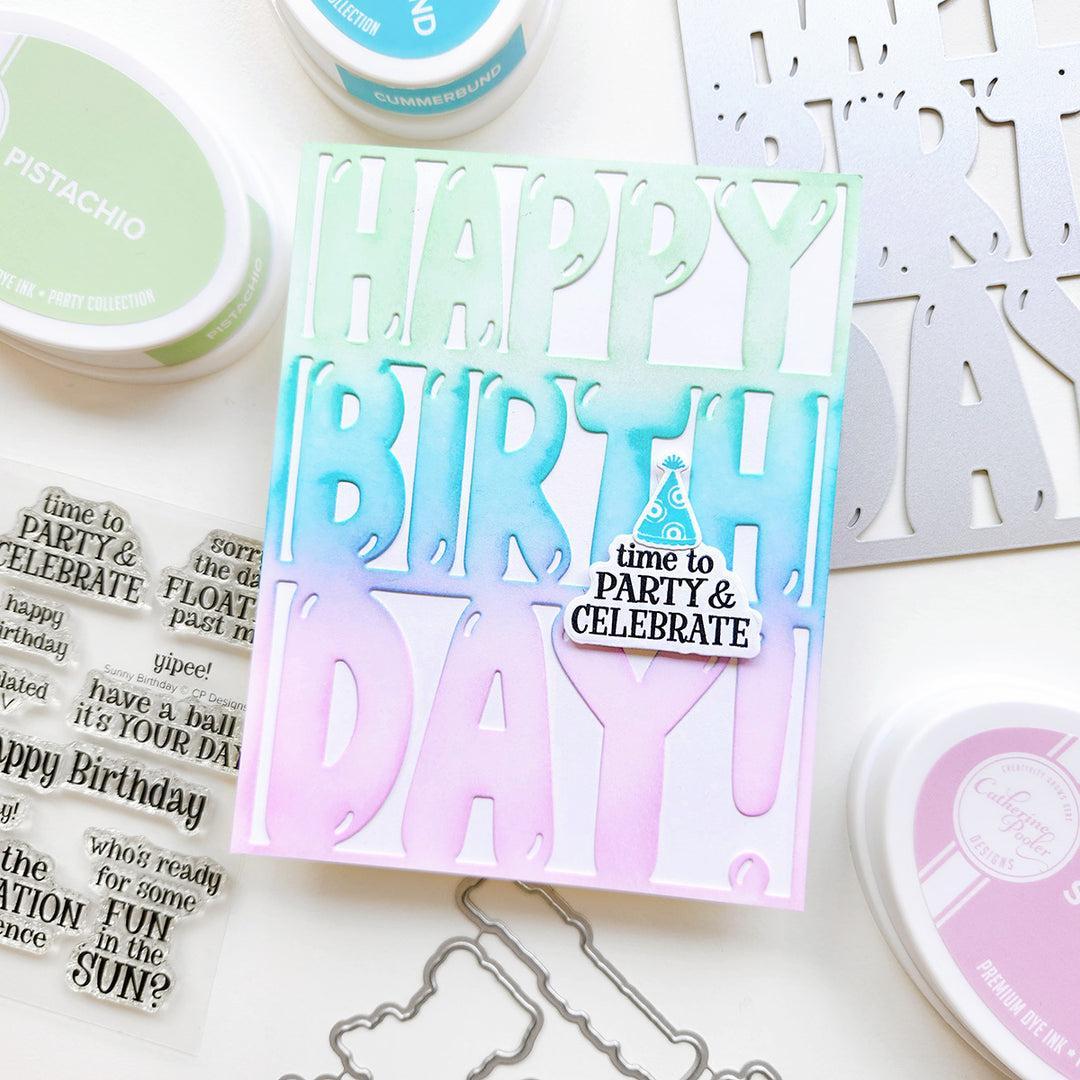 Catherine Pooler Designs - Dies - Balloon Letter Birthday Cover Plate-ScrapbookPal