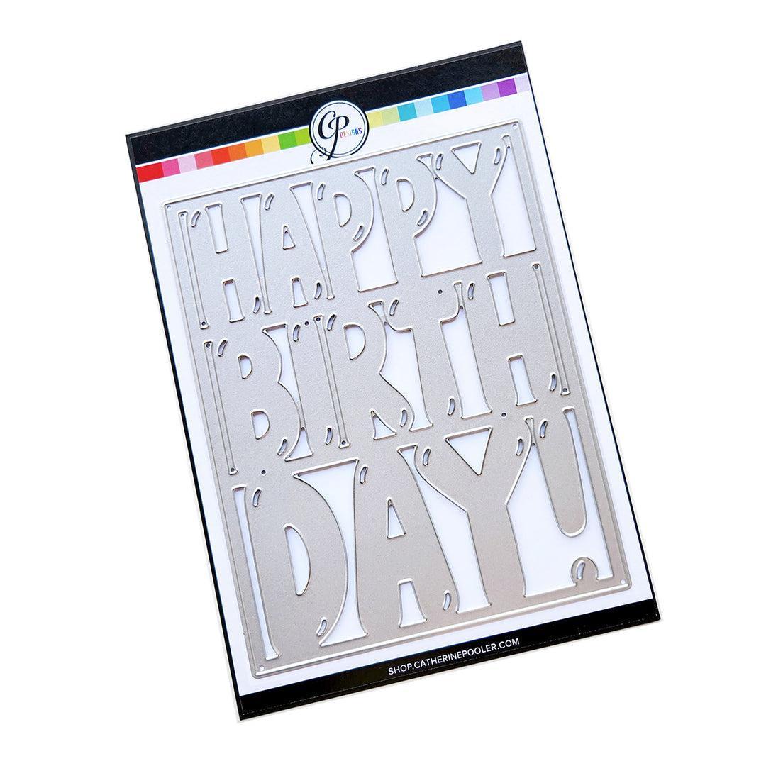 Catherine Pooler Designs - Dies - Balloon Letter Birthday Cover Plate-ScrapbookPal