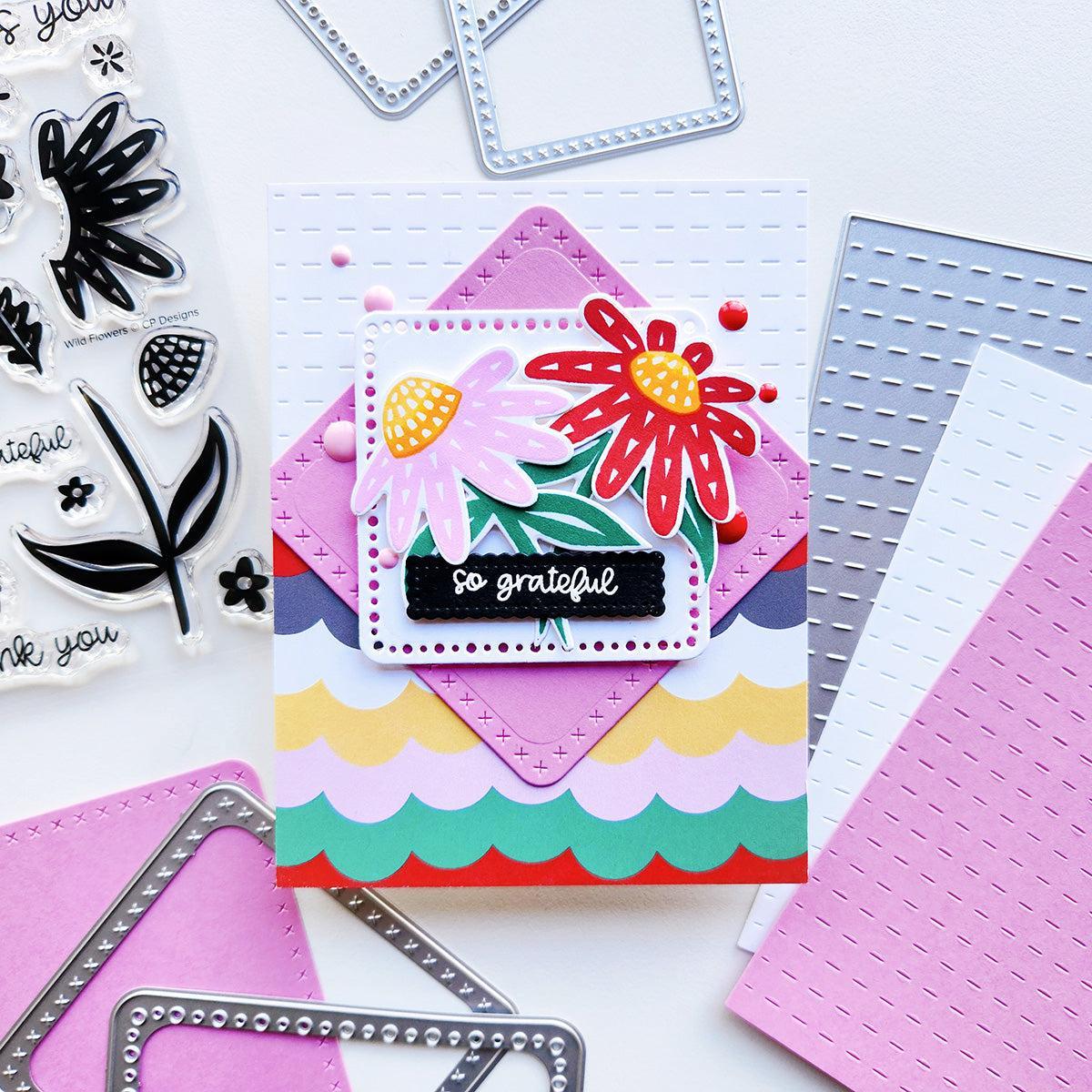 Catherine Pooler Designs - Dies - Channel Stitch Cover Plate-ScrapbookPal