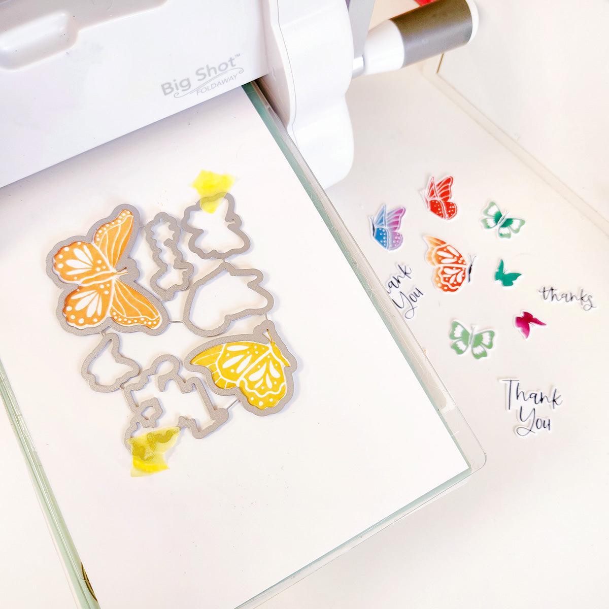 Catherine Pooler Designs - Dies - Flutters &amp; Thanks-ScrapbookPal