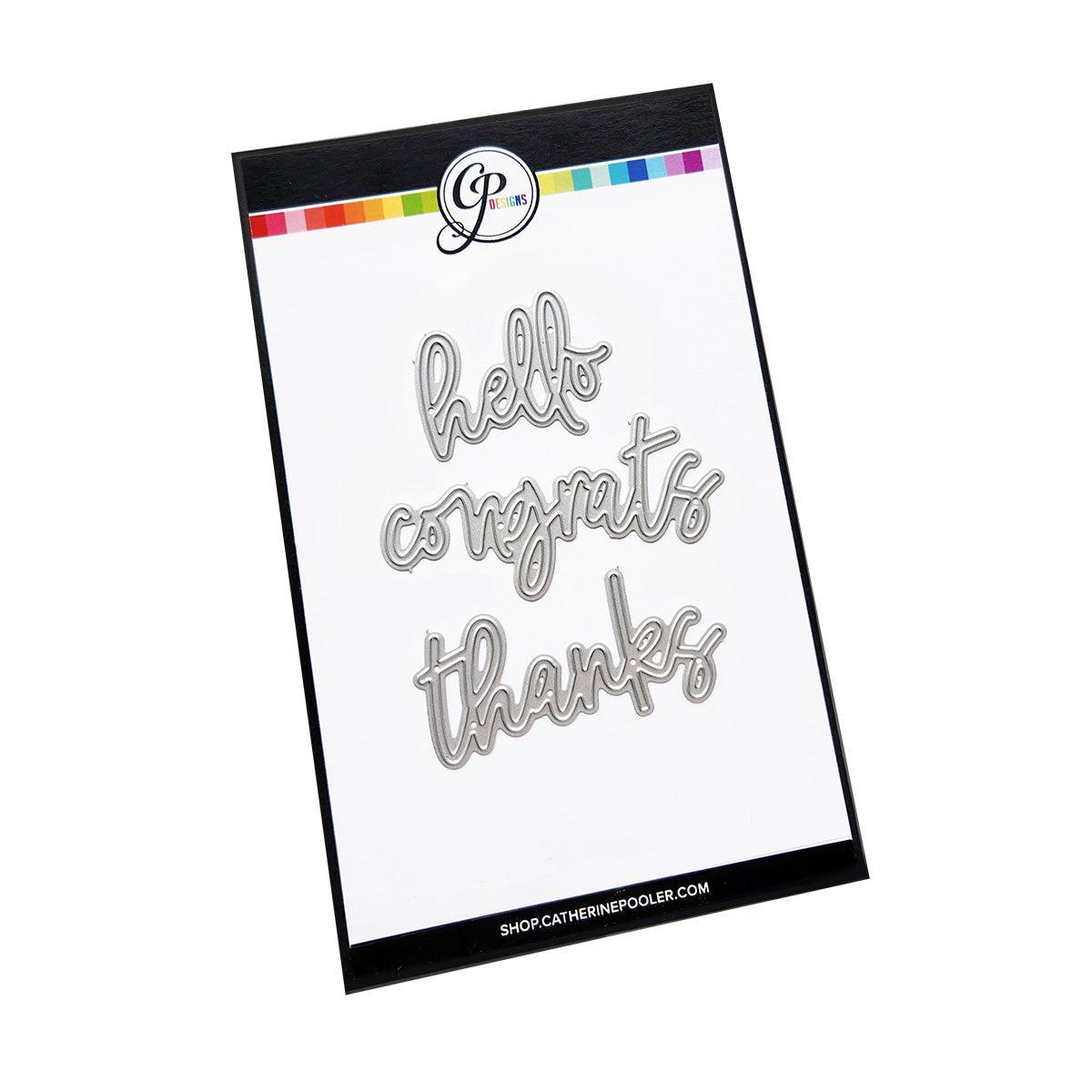 Catherine Pooler Designs - Dies - Scripted Sentiments Trio-ScrapbookPal