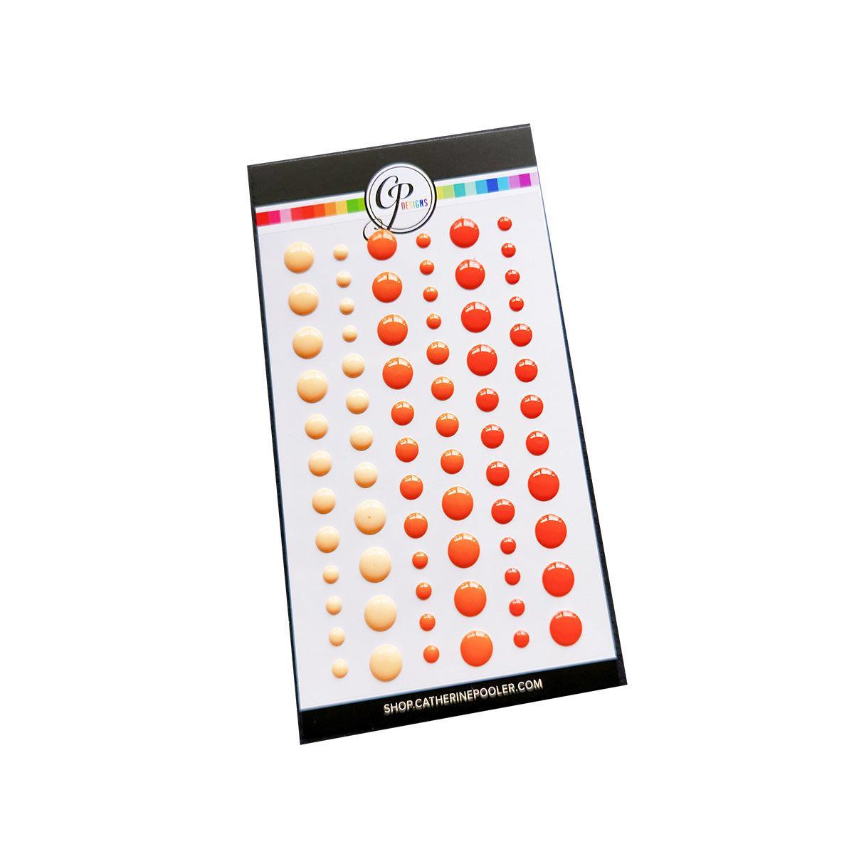 Catherine Pooler Designs - Enamel Dots - Party Oranges-ScrapbookPal