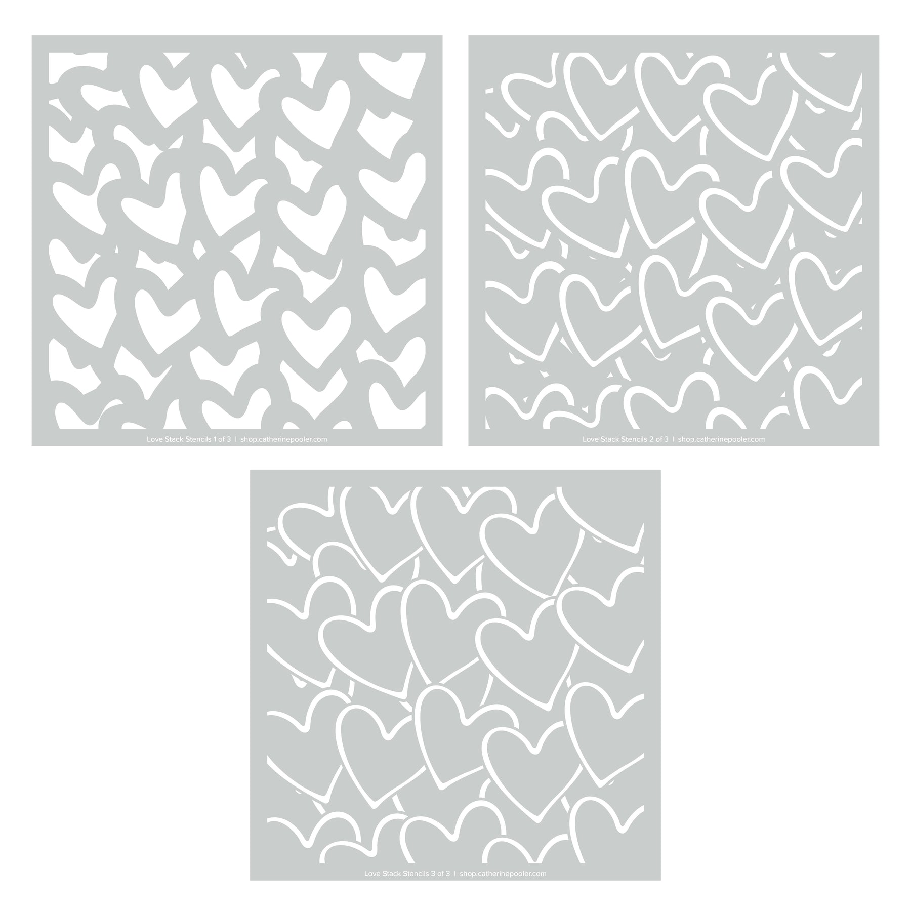 Catherine Pooler Designs - Layered Stencils - Love Stack-ScrapbookPal