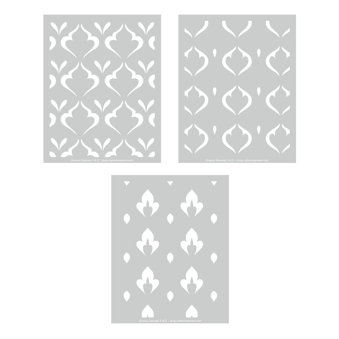 Catherine Pooler Designs - Stencils - Dreamy Damask-ScrapbookPal