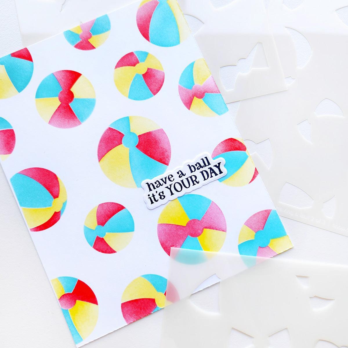 Catherine Pooler Designs - Stencils - Having a Ball-ScrapbookPal
