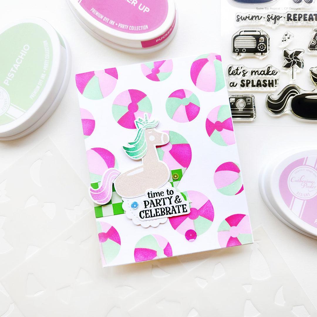 Catherine Pooler Designs - Stencils - Having a Ball-ScrapbookPal
