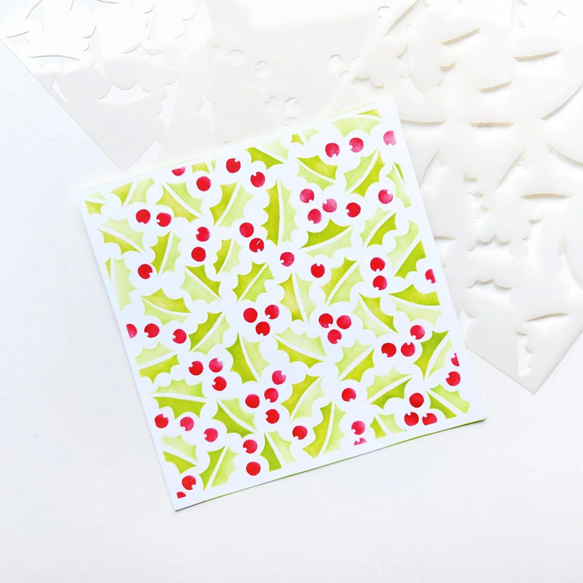 Catherine Pooler Designs - Stencils - Holly & Berries-ScrapbookPal