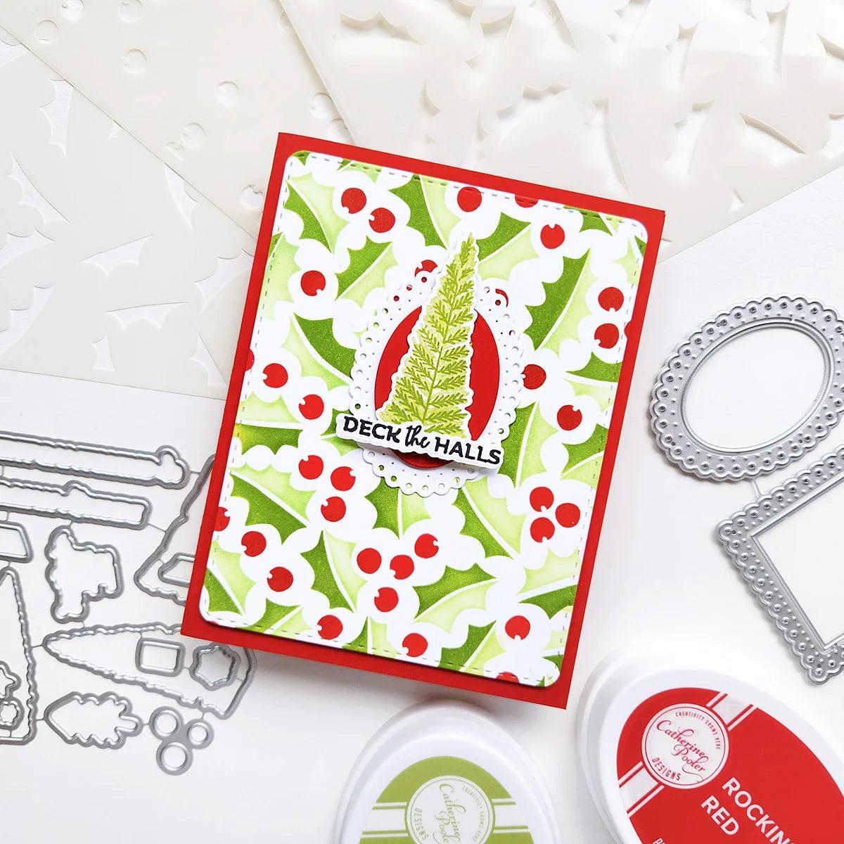Catherine Pooler Designs - Stencils - Holly & Berries-ScrapbookPal