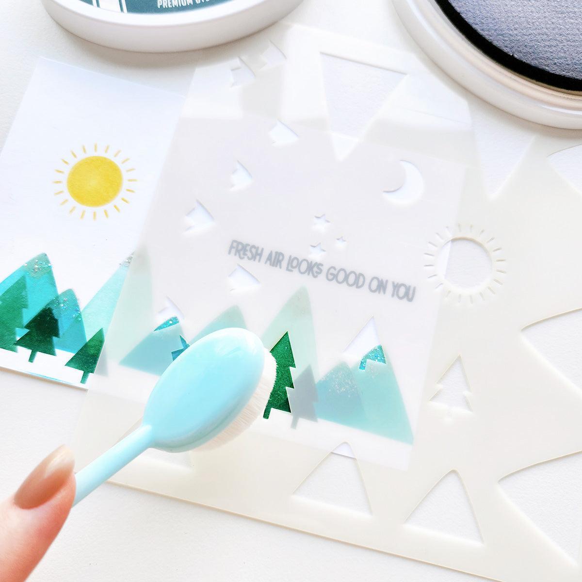 Catherine Pooler Designs - Stencils - Peak View-ScrapbookPal