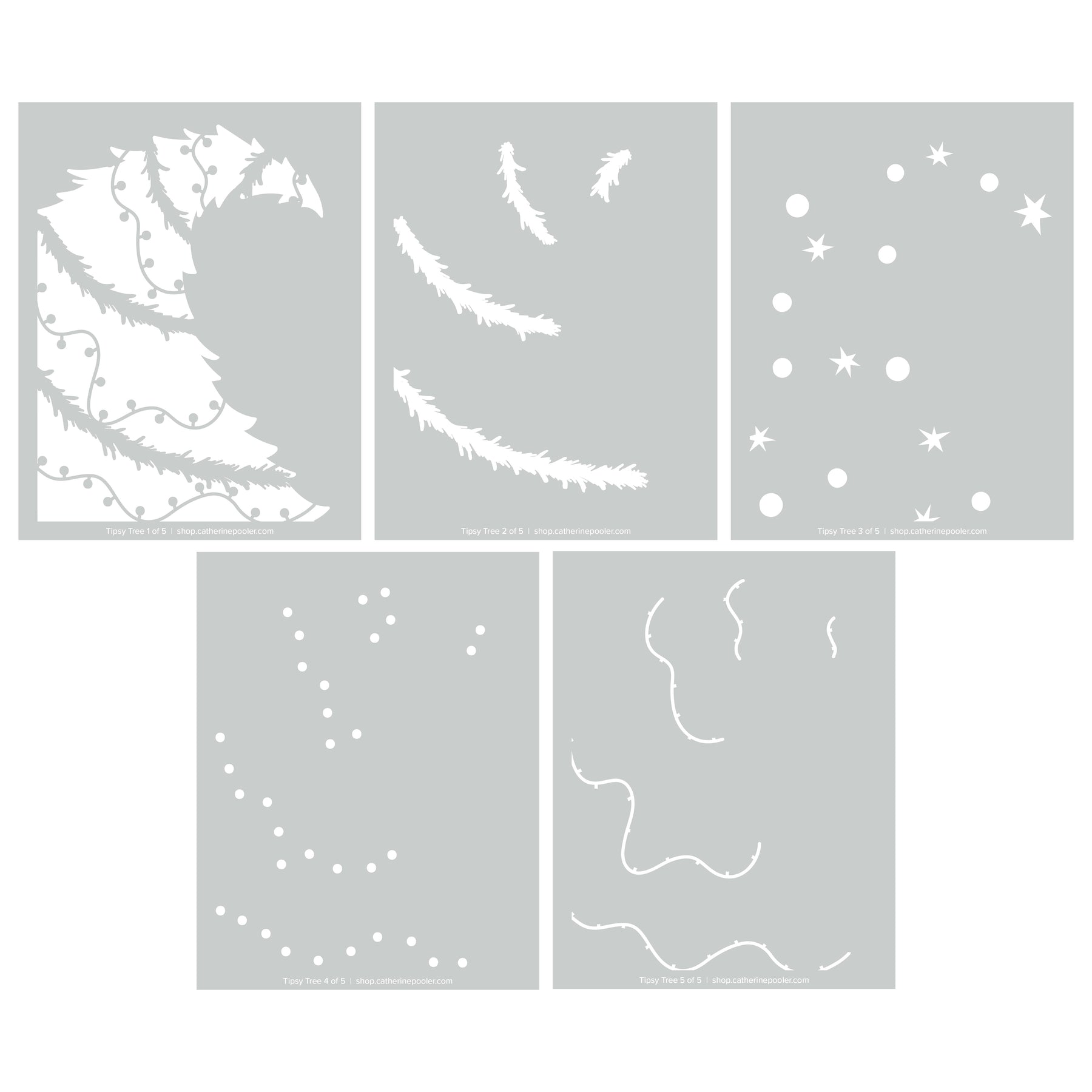 Catherine Pooler Designs - Stencils - Tipsy Tree-ScrapbookPal