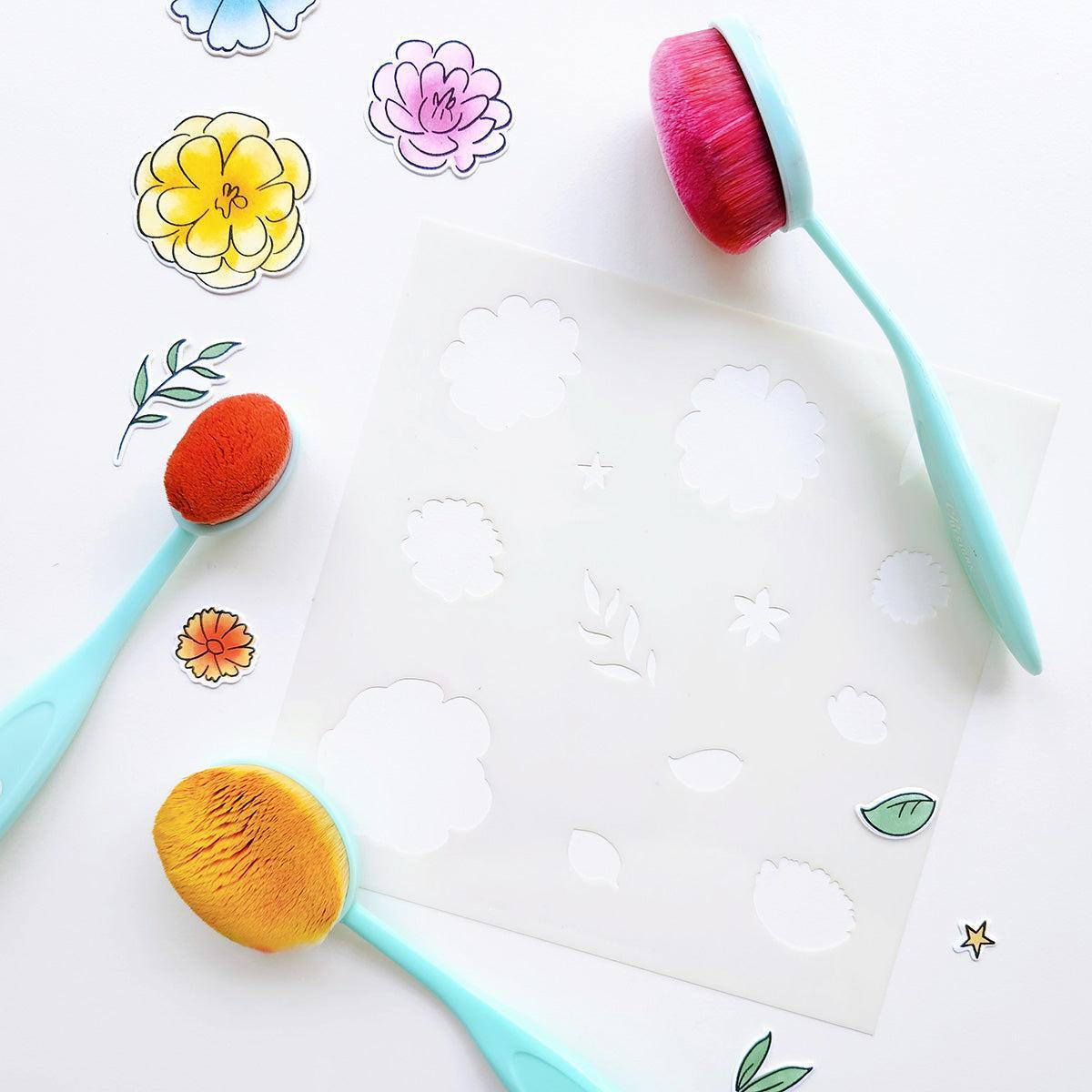 Catherine Pooler Designs - Stencils - With Love Floral-ScrapbookPal