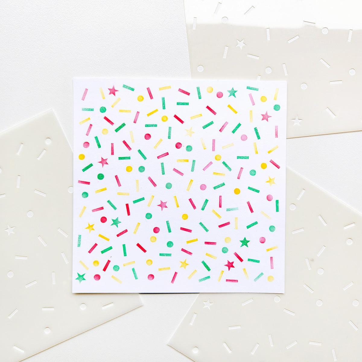 Catherine Pooler Designs - Stencils - With Sprinkles-ScrapbookPal