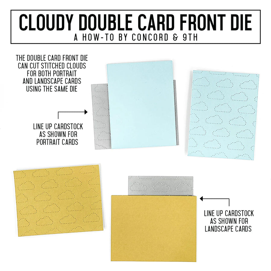 Concord & 9th - Dies - Cloudy Double Card Front