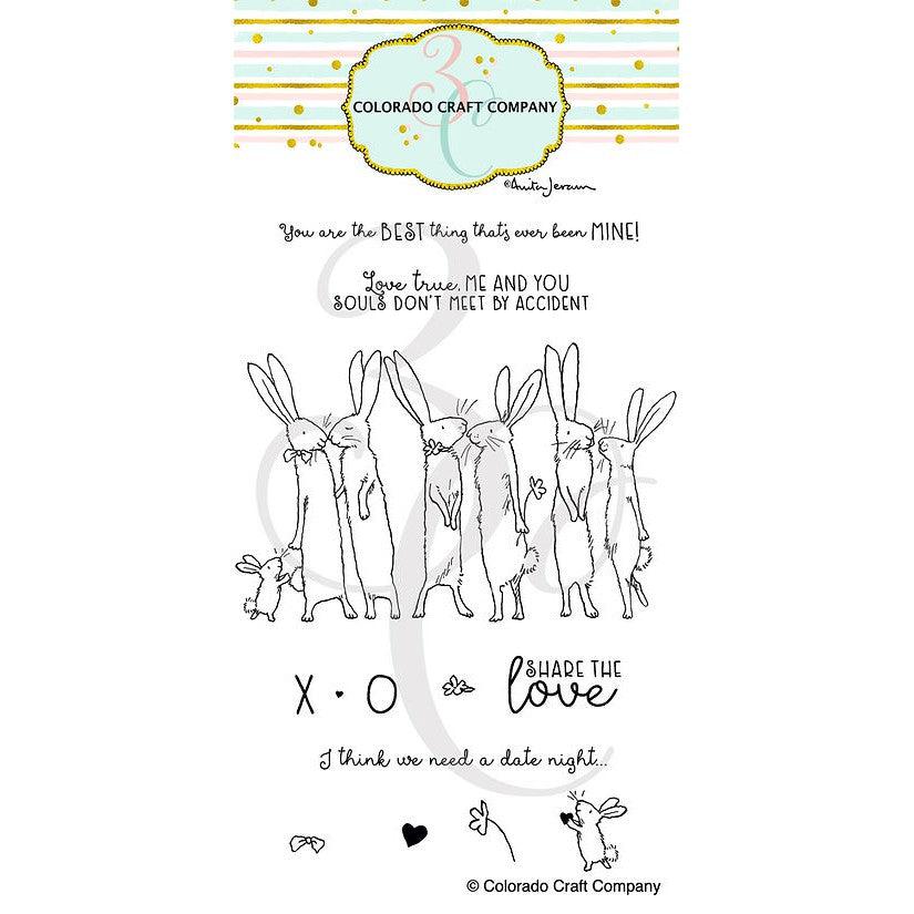 Colorado Craft Company - Clear Stamps - Anita Jeram - Share The Love Rabbits-ScrapbookPal