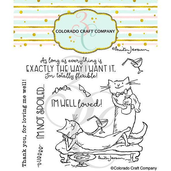 Colorado Craft Company - Clear Stamps - Anita Jeram - Spoiled Cats-ScrapbookPal