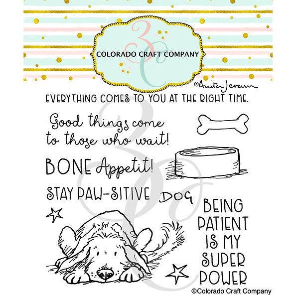 Colorado Craft Company - Clear Stamps - Anita Jeram - Stay Pawsitive-ScrapbookPal