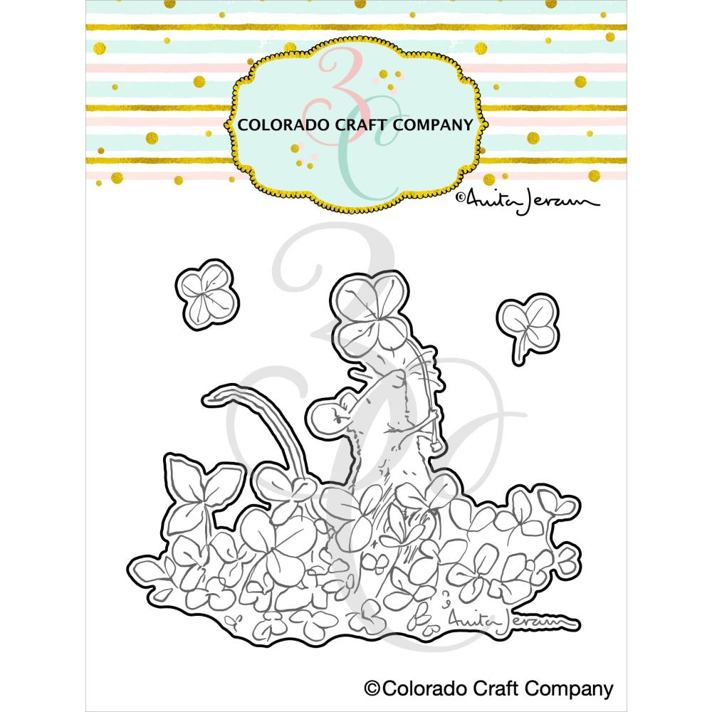 Colorado Craft Company - Dies - Anita Jeram - Mouse Shamrocks-ScrapbookPal