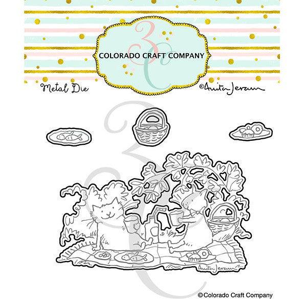 Colorado Craft Company - Dies - Anita Jeram - Picnic Cats-ScrapbookPal