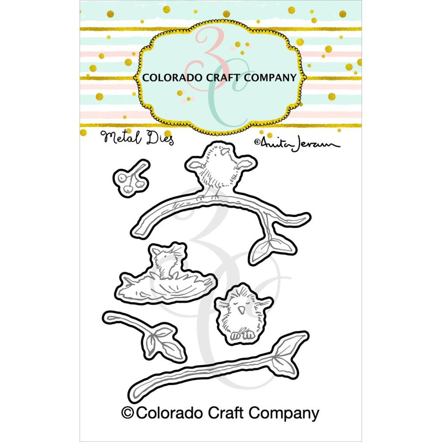 Colorado Craft Company - Dies - Anita Jeram - Tiny Birds Berries-ScrapbookPal