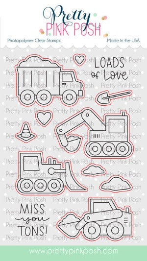 Pretty Pink Posh - Dies - Construction Trucks