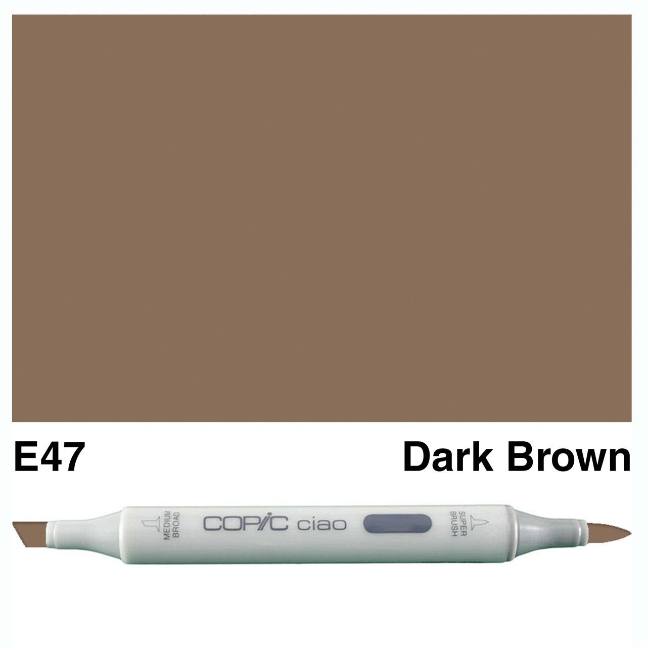 Copic - Ciao Marker - Dark Brown - E47-ScrapbookPal