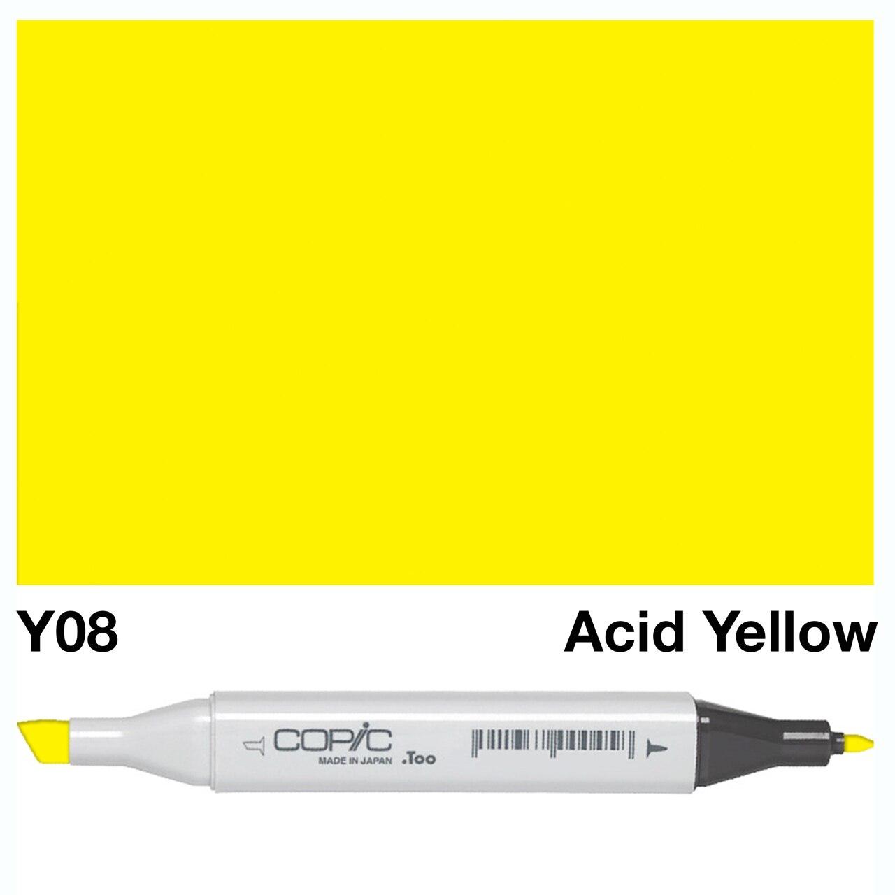 Copic - Original Marker - Acid Yellow - Y08-ScrapbookPal