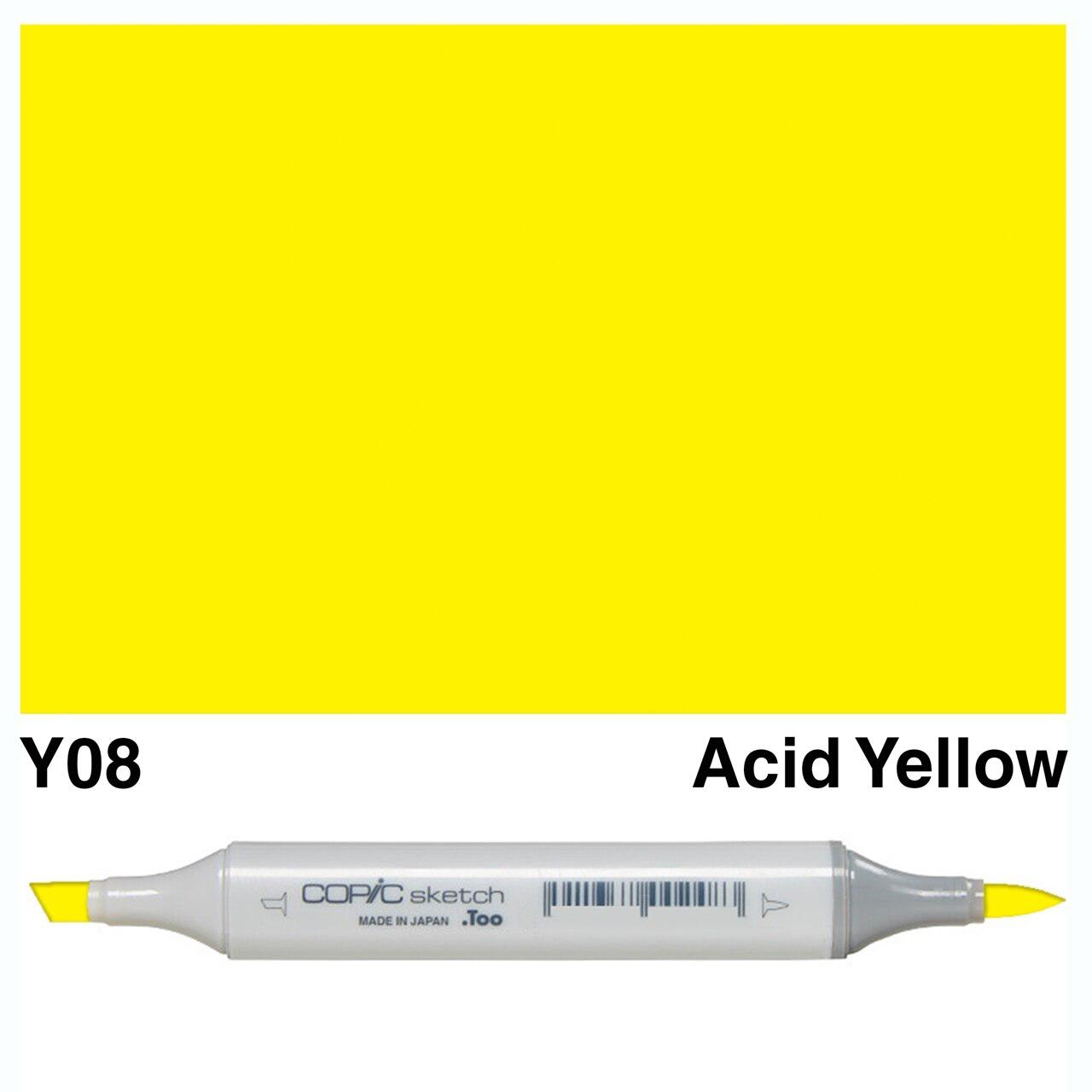 Copic - Sketch Marker - Acid Yellow - Y08-ScrapbookPal